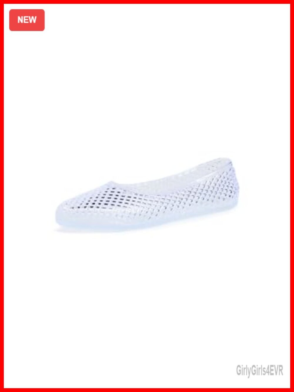 Women's Jelly Flats Sandals Transparent Clear PVC Rubber Sole Slip On